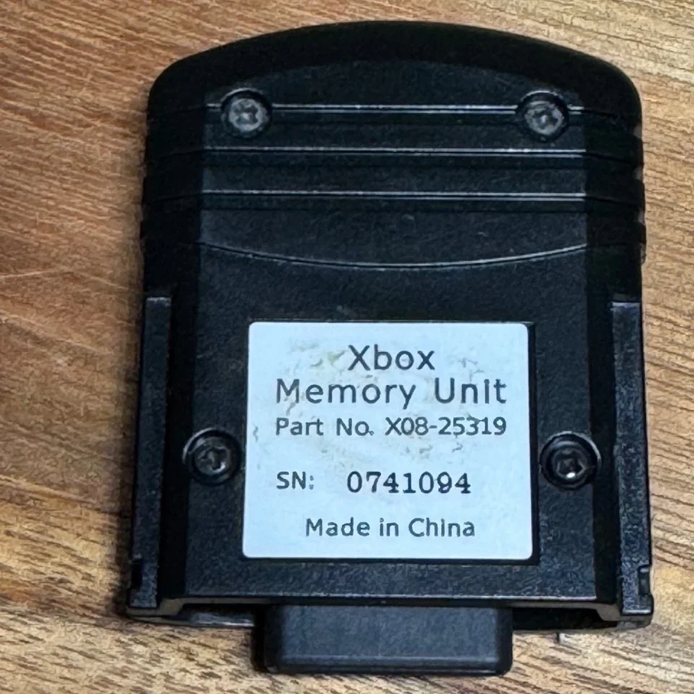 Microsoft Original Xbox Memory Unit 8MB Expansion Card Part X08-25319 Black